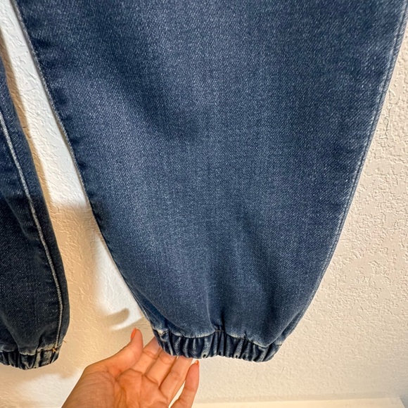 NEW Express Dark Paperbag Super High Rise Jogger Denim Jeans Womans 6 Regular - Picture 5 of 8